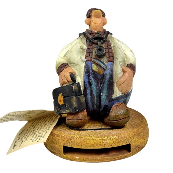 Other - Doctor Man Card Holder Collection Sara‎ Meadows Artist 2003 Figurine Sculpture